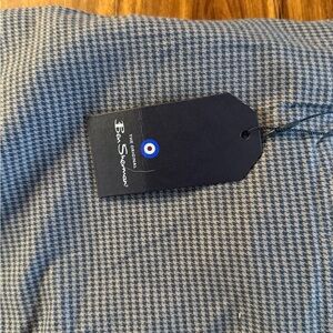 Ben Sherman Navy and White Houndstooth Slim Fit